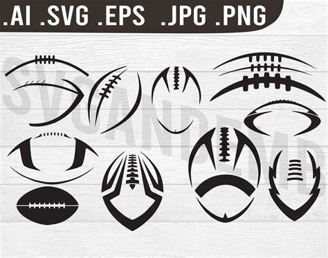 Football Svg Pack 2 Football eps Svg .ai .png and .jpg - Etsy