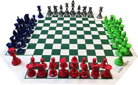 Amazon.com: WE Games Four Player Chess Set, Chess Board for Team Chess ...