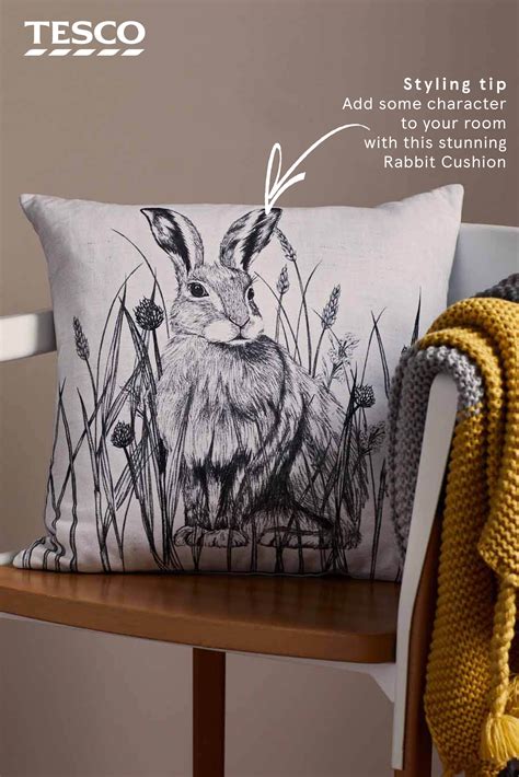 Rabbit cushion | Rabbit cushion, Tesco home, Cushions