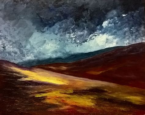 Moorland Light Acrylic on canvas board 12x10" | Landscape art ...