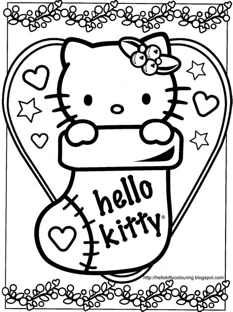 Hello Kitty Christmas Coloring Sheet at netmillieblog Blog