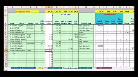 Hairdresser bookkeeping spreadsheet | Bookkeeping templates, Small ...