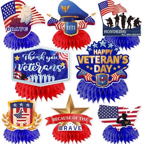 Amazon.com: Happy Veterans Day Table Decorations, Veterans Day ...