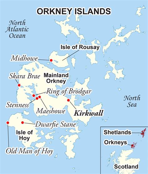 Map of Orkney Islands | Orkney islands, Scotland map, Scotland travel