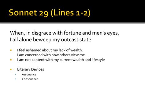 PPT - William Shakespeare – Sonnet 29 PowerPoint Presentation - ID:6600228