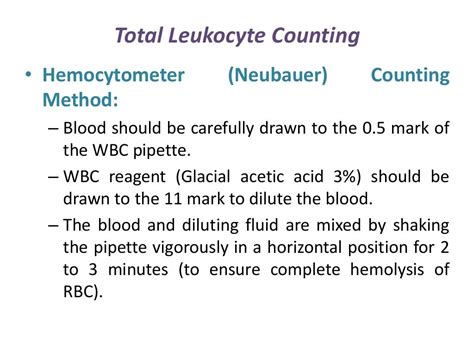 RBC count and WBC count