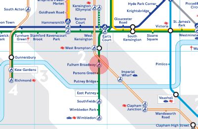 Fulham Broadway station map - London Underground Tube