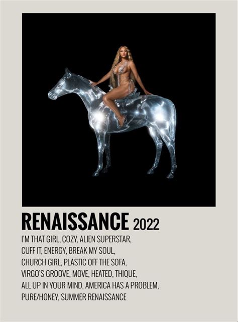 renaissance album poster 🐎 in 2022 | Beyonce album, Beyonce music ...