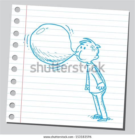 Kid Blowing Bubble Gum Stock Vector (Royalty Free) 153183596 | Shutterstock