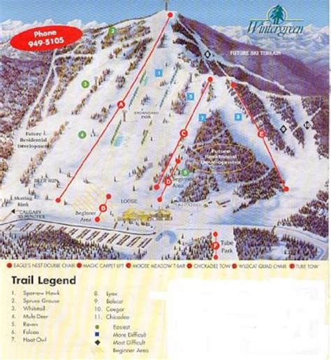 Trail map Wintergreen – Bragg Creek