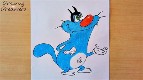 How to Draw Oggy || Oggy Drawing Easy | Easy drawings, Drawings, Sketches