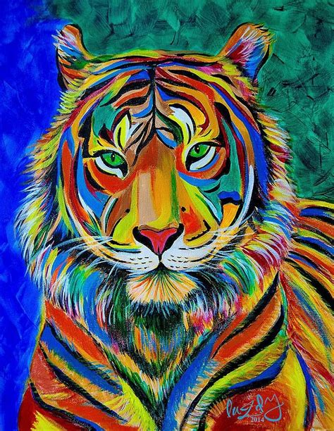 Tiger Painting Abstract, Acrylic Painting, Canvas Painting, Canvas Art ...