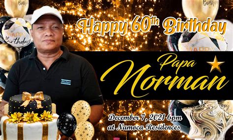 60th Birthday Tarpaulin Layout