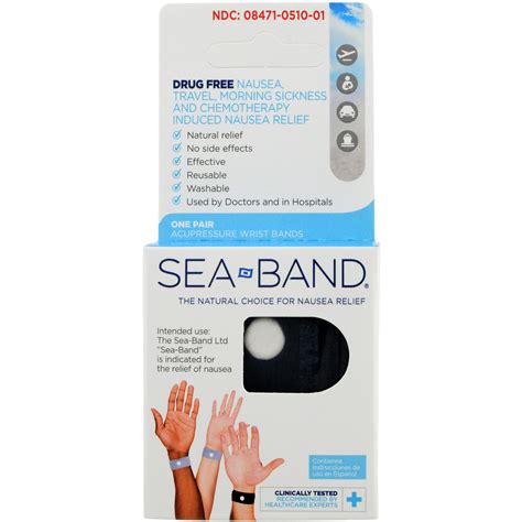 Sea-Band Nausea & Motion Sickness Acupressure Wrtistband, Adult, 1 Each ...