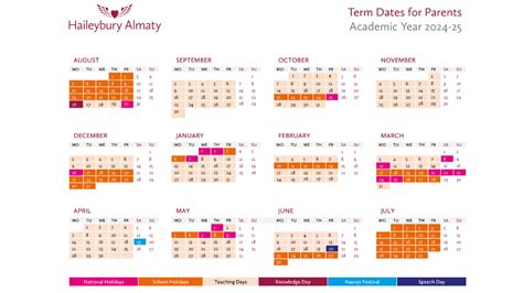 Term Dates — British School Haileybury Almaty