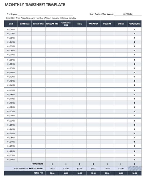 Project Timesheet Template Google Sheets