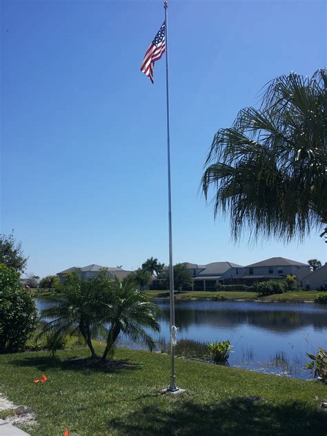 Flag Pole Installation | Installation, Flag pole, Hunting cabin