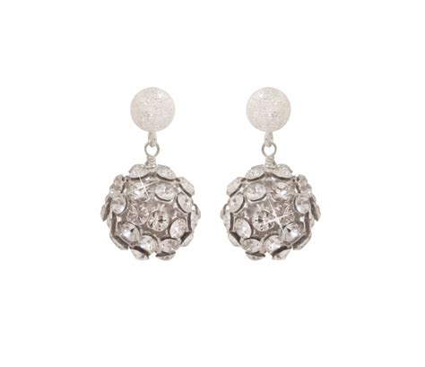 Silver Disco Ball Earrings - Single Tier — Ultra Bella