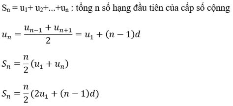 Công thức cấp số cộng và các kiến thức đi kèm