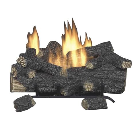 Emberglow Savannah Oak 18 in. Vent-Free Propane Gas Fireplace Logs with ...