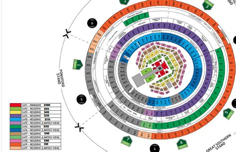 10++ Seating plan at mcg