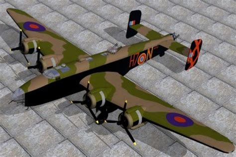 handley page halifax bomber 3d model