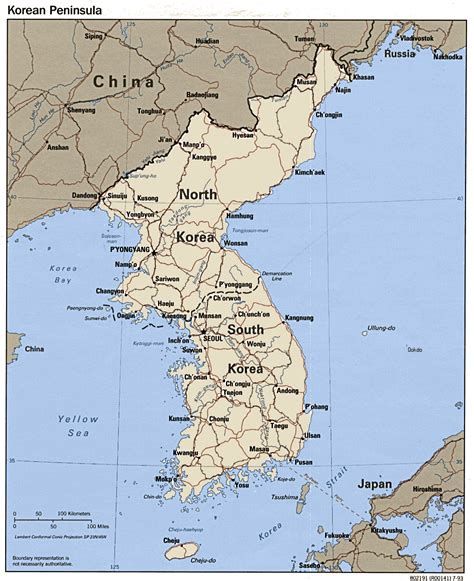 Map of the Korean Peninsula