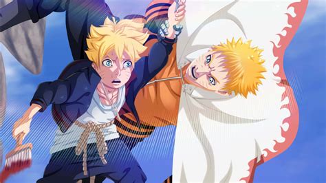 Download Father and Son - Naruto and Boruto Wallpaper | Wallpapers.com