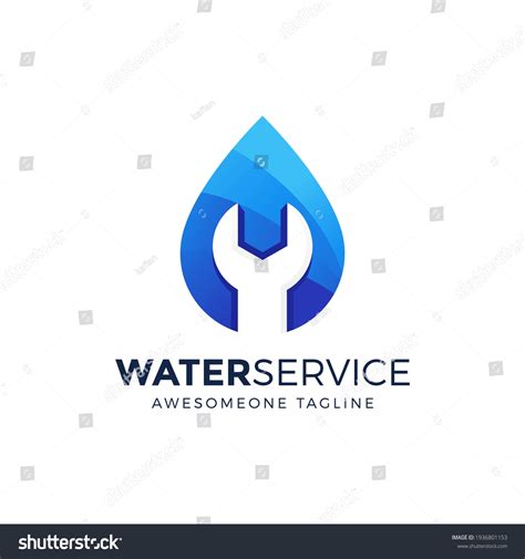 Water Service Logo Design Vector Illustration Stock Vector (Royalty ...