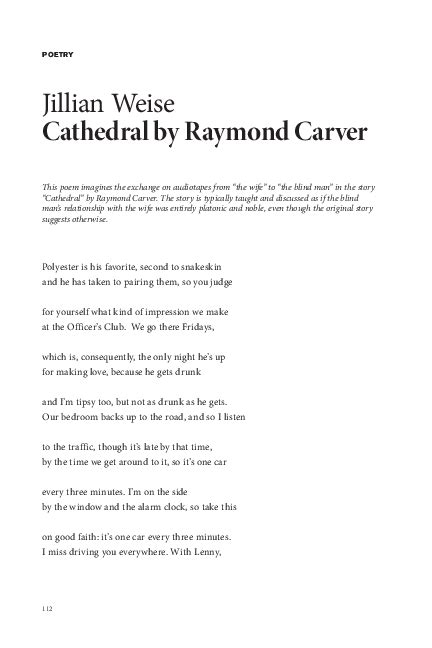 (PDF) Cathedral by Raymond Carver: A Poem