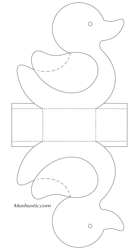 Paper Duck Template - Printable Word Searches