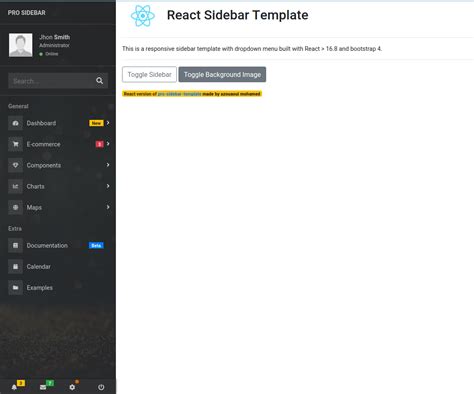 GitHub - bRIMOs/react-pro-sidebar: simple react collpsible sidebar