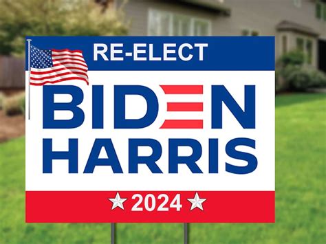 Joe Biden Yard Sign, Re-elect BIDDEN HARRIS 2024 Yard Sign, Biden 2024 ...