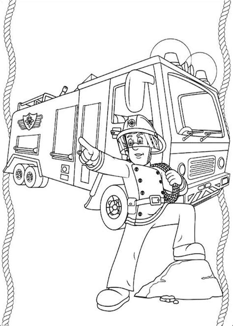 75 Disegni di Sam il Pompiere da Colorare | Firetruck coloring page ...