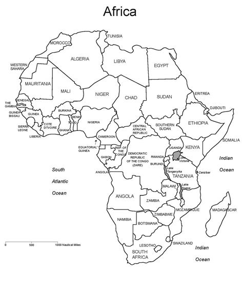 Blank Africa Map No Labels