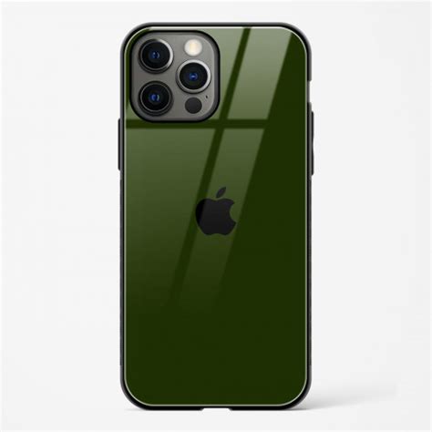 Buy Dark Green Glass Case for iPhone 14 Pro Max