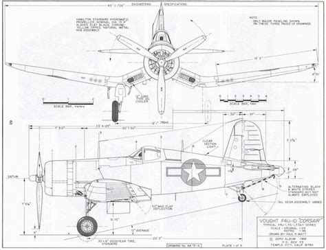 Vought F4U Corsair Drawings | Vintage aircraft, Aircraft design ...