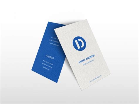 Vertical Business Card Mockup Free | Free PSD Templates