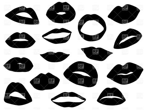 10 Lips Silhouette Vector Images - Vector Face Silhouette Mouth Open ...