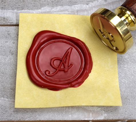 Alphabet Letter Brass Seal Stamp with Optional Handle for Wax Seal ...