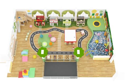 2020 Hottest Mini Town Kids Indoor Play Space Design and Furniture ...