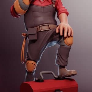 Engineer Team Fortress 2 Model Figure Fully Colored or DIY Unpainted ...