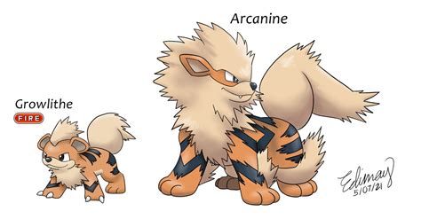 Growlithe evolution by Edimay on DeviantArt