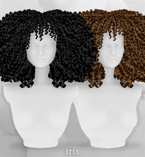 TRIX - One Kiss Hair - Google Search | Sims 4 curly hair, Sims 4 black ...