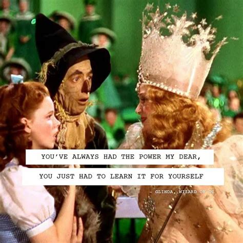 Wizard of Oz quote. You've always had the power my dear, you just had ...