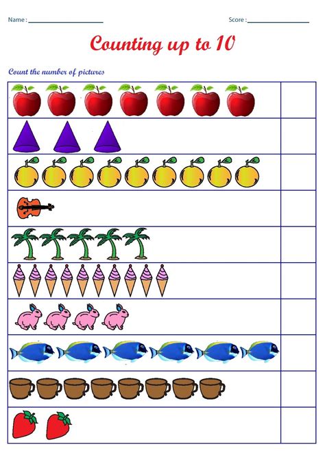 counting objects kids worksheets preschool kindergarten math - math ...