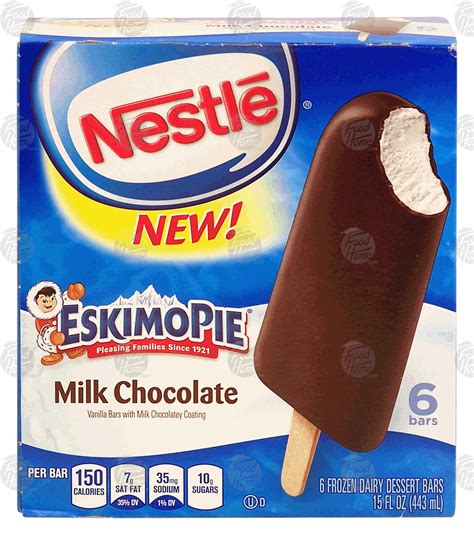 Nestle Eskimo Pie Bars Dark Chocolate No Sugar Added Ct ...