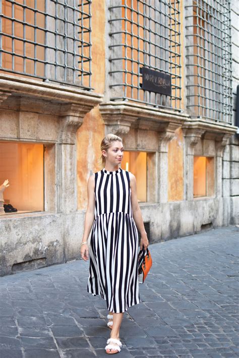 Easy Black and White Striped Dress • theStyleSafari