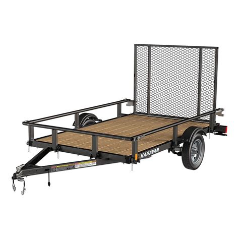 Karavan 5 ft. x 8 ft. Wood Floor Utility Trailer Kit w/ Patented Pivot ...