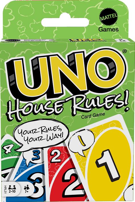 UNO House Rules Card Game for Adult, Family & Game Night - Walmart.com